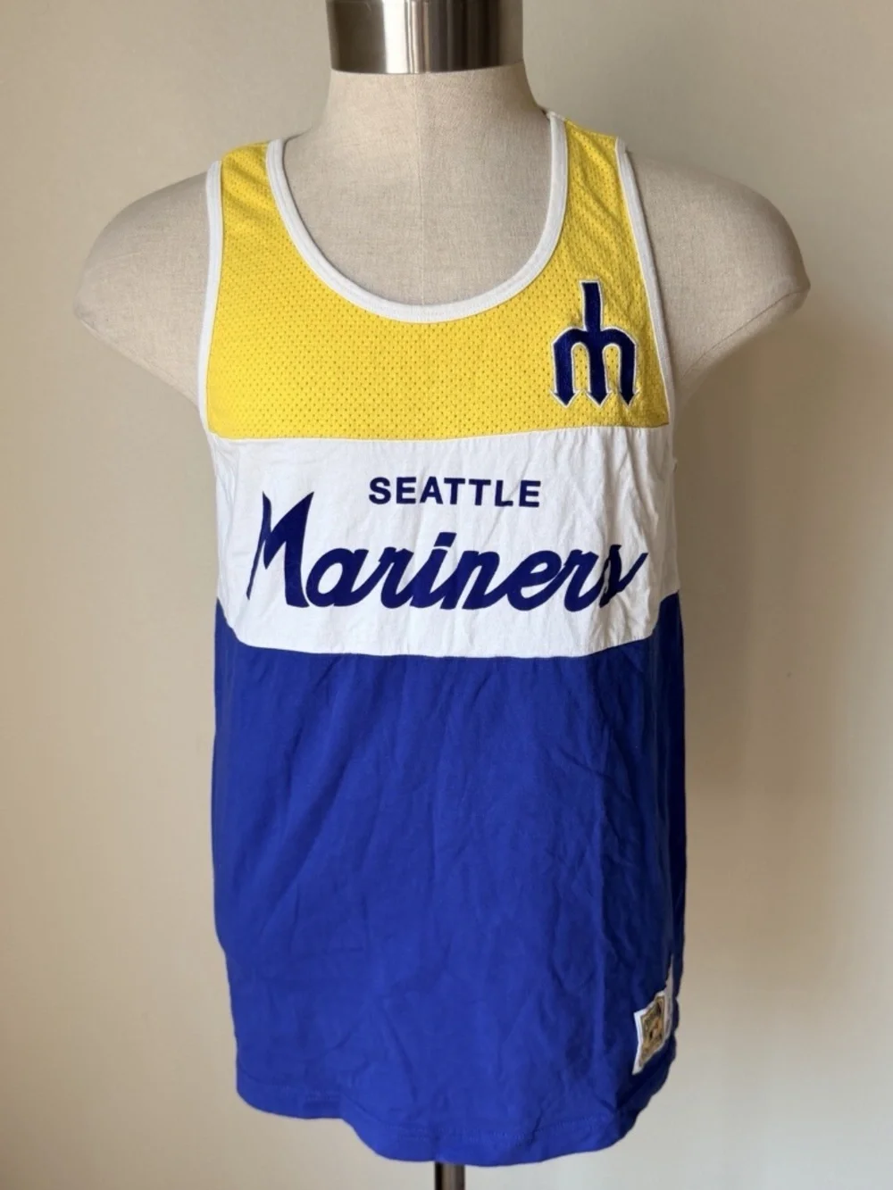 Seattle Mariners Mitchell and Ness Tank Jersey Sz Medium